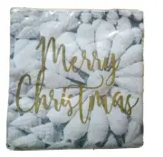 Cypress 40 Merry Christmas Conch Shells 3 Ply Cocktail Paper Napkins NEW
