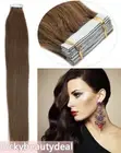 Invisible Tape in Human Hair Extensions Adhesive PU Skin Wefts Russian Remy Hair