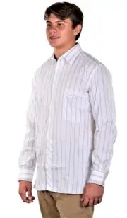 Hickey Freeman Mens Cotton Long Sleeve Casual Shirt , Medium , Pink