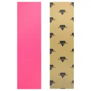Black Diamond Grip Longboard Skateboard Griptape Sheet Neon Pink 10" x 48"