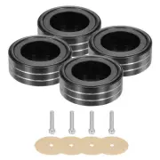 4pcs Subwoofer Isolation Pad 58x22mm Speaker Isolation Pad Spikes M4 Black