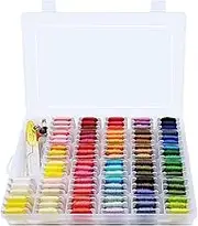 Peirich Embroidery Thread Cross Stitch Threads, 110 Colours Embroidery Threads with Organiser Storage Box Embroidery Thread Bracelet String Embroidery Set 43 Pieces Cross Stitch Tools