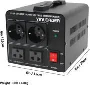 Yinleader 1500W Step Up & Step Down Voltage Transformer Converter 110V to 220V