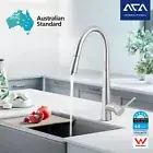 Brushed Kitchen Mixer Tap Laundry Sink Faucet Swivel Pull Out Spout Brass WELS