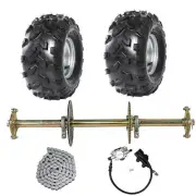 810mm Rear Live Axle Kit Brake Assembly+8"Wheels For 420 Chain ATV Go Kart Quad