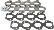 Patriot (H7810) 4-valve 1-5/8" Primaries SAP Shape 3/8" Thick Exhaust Header Flange with Gaskets and Header Bolts for Ford 4.6L Engine