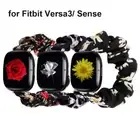 Loop Strap Women Scrunchie Band For Fitbit Versa 3 / Fitbit Sense Elastic