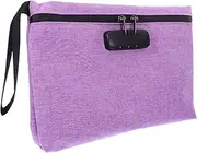 GRADENEVE Combination Lock Storage Bag Coin Pouch Bag with Lock Locking Cash Bag Jewelry Pouch Lockable Money Pouch Reusable Case Locks for Luggage Money Bag Cash Bags with Locks Polyester