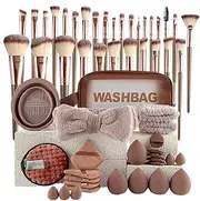 Makeup Brush Set - 56X Concealer Blush Eyeshadow Applicator Brushes | Makeup Tool Set with Organizer Bag for Women, Girls, Beginners, Professionals