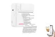 Mini Portable Compact Printer Wireless Pocket Thermal Printer With Rolls Paper Notes-Pink