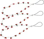 Gadpiparty 3Pcs Beaded Phone Lanyards for Women Portable Phone Strap DIY Handbag Keychain Accessories Mobile Phone Chain for Cameras Gadgets