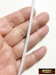 M00985 MOREZMORE 3mm 1/8" Flat Elastic Braided Elastic WHITE