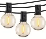 Outdoor String Light 60FT G40 Dimmable LED Globe Light Bulbs Waterproof