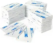 OundarM 60Pcs 5x3cm Double Sided Sticky Pads White Rectangle Foam Tape Strong Self Adhesive Waterproof Sticky Foam Pads Heavy Duty for Wall Mounting Home Office Crafts Carpet Door Hanging Pictures