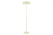 Kello Interior Drum Shade Glossy Cream Iron Floor Lamp