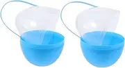 PLAFOPE 2 PC Jumbo Easter Egg Giant Plastic Eggs with Handles Large Containers Plastic Egg Shaped Buckets Baskets for Easter Hunt Party Favor Decoration Sky-Blue