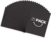 Golden State Art, Pack of 25 8x10 Black Uncut Mat Boards, Great for Photos, Pictures, Frames, Acid-Free, White-Core