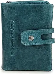 [ALDNHD] Women's Short Wallet Fashion Genuine Leather Multifunction Buckle Wallet Coin Purse,C