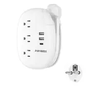 European Travel Plug Adapter with USB C - US to EU Plug Adaptor 3 USB Ports(1...