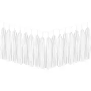 White Tissue Paper Tassel Garland Kit