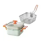 Multi Functional Deep Fryer Deep Square Fry Pan for Ramen Fried Rice Soup