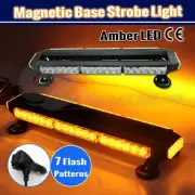 21Inch 58W Emergency Beacon Strobe Amber Light Bar 42 LED Flashing Warning Lamp