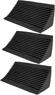 Kisangel 3Pcs Corner Soundproof Wedge Panels Antiflaming Acoustic Insulation Tiles for Sound Absorption Home Theaters Ktv and