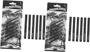 2sets Charcoal Sticks Artists Compressed Charcoal Rods Sketching Supplies Small Compact for 6pcs*2
