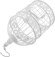 Garneck Decorative Bird Cages Home Decor Vintage Decor Iron Bird Cage Bird Cage Centerpieces for Tables Birdcage Centerpieces for Weddings Wedding Birdcage Parrot Cage Wrought Iron White