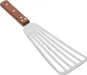 Abaodam Fish Turner Spatula Durable Stainless Steel Slotted Turner with Wooden Handle for Kitchen Cooking for Frying Fish Pancakes and Barbecues Ergonomic Design for