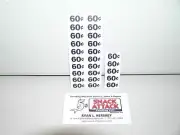 (25) SNACK VENDING MACHINE 60 / 65 CENTS PRICE LABELS - Free Ship!