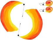 Hitopin 4 Sets Belly Dance Colorful Veil Poi Silk Poi Throwing Balls Poi Thro...