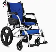 wheelchairs Portable Folding Wheelchair, Lightweight Aluminum Transit Chair with Handbrakes for Seniors and Adults 12-inch Rear Wheels Purple adult wheel chairs