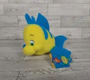 Vintage The Little Mermaid Flounder Beanbag Plush 6" Fish Doll Movie Applause