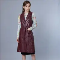 在飛比找ETMall東森購物網優惠-IKON義大利DIF精品NAPPA羊皮背心大衣