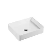 500*400*110mm Poseidon Ultra Slim PA5040 Gloss White Ceramic Rectangle Above Counter Basin