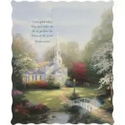 Hometown Chapel Spiritual Quilted Throw Blanket 50"x60"