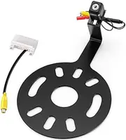 Backup Camera Compatible with Jeep Wrangler JK 2007-2018 Spare Tire Adjustable Mount Reverse Parking Aftermarket Camera with Radio Input RCA Harness AV Cable
