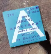 Vintage Bulova Accutron 214 tuning fork watch index guard washer part #154