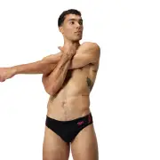 Speedo Mens Hyperboom Splice Brief - Black/Coral - 34