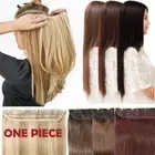 120G Real Remy Clip in Human Hair Extensions One Piece 3/4 Full Head Invisible