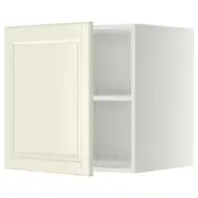 METOD top cabinet for fridge/freezer, white/Bodbyn off-white, 60x60x60 cm