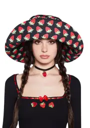 [Dolls Kill X Strawberry Shortcake] Cottage Dreams Oversized Bucket Hat