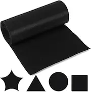 Felt Mat, Black, Felt Sold by The Metre 30 cm x 300 cm, Felt Roll Felt Fabric Sold by The Metre, Felt Fabric for Crafts, Felt for Crafts, Embroidery Felt Thick 4 mm, Felt Underlay for Felting, Sewing