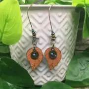 2 Inch Bronze-tone Earring Set Boho Retro Dangle Drop Hook New Free Ship 1535
