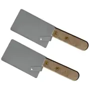 2Pcs PU Leather Knife Sheath Meat Cleaver Sheath Waterproof Knife Guard Grey