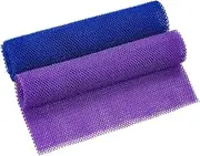 Fengek 2 Pcs African Exfoliating Net, 31.5 Inch African Long Body Net Sponges Skin Back Scrubber for Daily Shower Bathing Exfoliating (Multicolor 3)