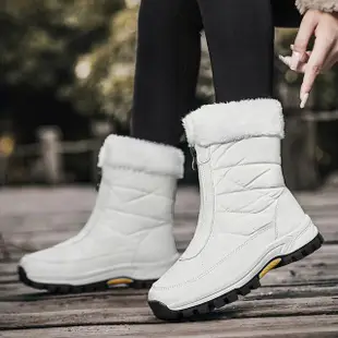 【MINE】保暖短靴 拉鏈短靴/保暖機能防輕潑水拉鏈造型登山短靴(3色任選)