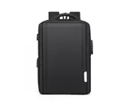 17.3 Inch Waterproof Backpack Laptop Bag Anti-theft Backpack School Bag with USB Charging Hole Password Lock-Black