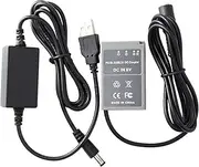 Power Adapter Connector DC Coupler Dummy Battery Power Supply Kit for Olympus E-PL9 E-M10